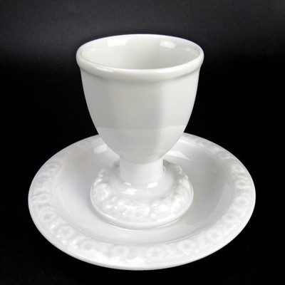Rosenthal Porzellan Eierbecher mit Ablage (Hoch) Serie Maria Weiss Alte Version