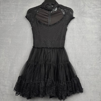 Killstar Black Lace Tulle Gothic Punk Mini Dress XS Witchy | eBay Killstar Black Lace Tulle Gothic Punk Mini Dress XS Witchy | eBay