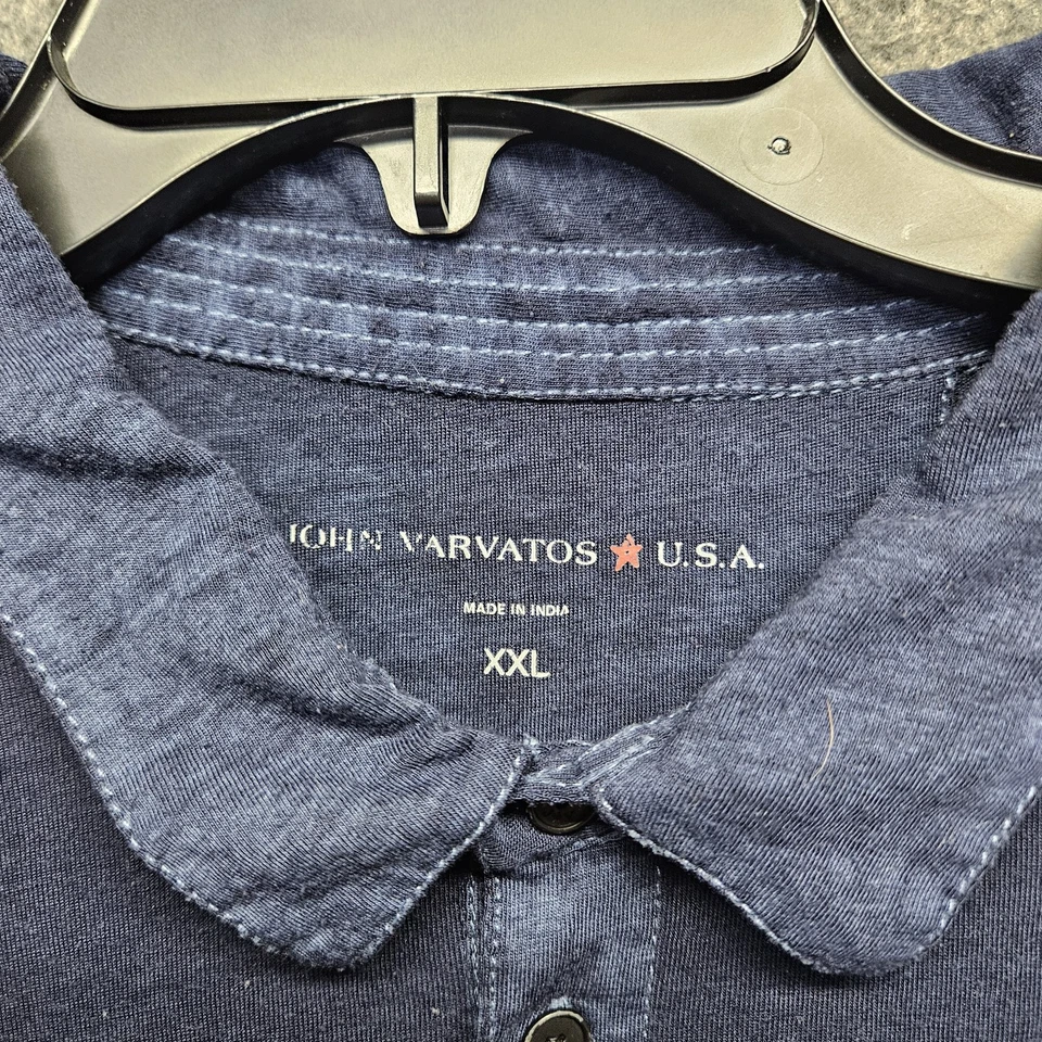 John Varvatos Star USA Men's XXL Lightweight Thin Vented Polo Shirt Stretch - Image 3 of 4