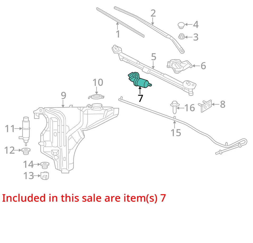 2013 Dodge Charger Front Windshield Wiper Motor OEM 92K Miles - LKQ425887686 - Image 4 of 4
