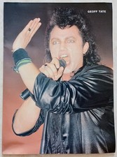 QUEENSRYCHE~GEOFF TATE LIVE~1989 POSTER~FULL PAGE PRINT MAGAZINE PINUP CLIPPING
