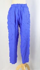 PLEATS PLEASE Blue Crinkle Pleats Pants ISSEY MIYAKE 220 9855