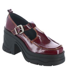 FREE PEOPLE Mayla Mary Jane Platform Heels Women  s Patent Leather 8.5 Raspberry