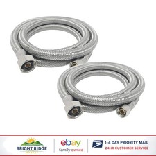 Durable 60 Inch Faucet Supply Line with Stainless Steel Braided Design, 2-Pack