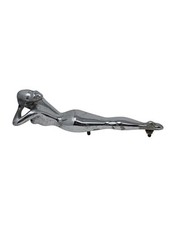 Vintage Nude Naked Woman Hood Ornament Lady Chrome Laying