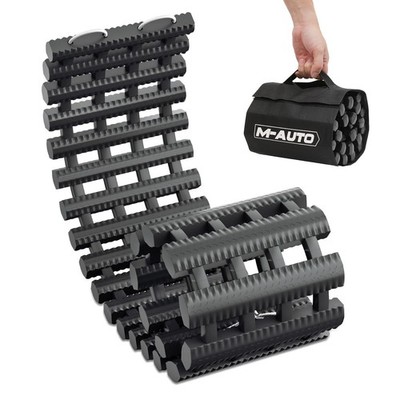 Snow Tire Traction Mats Portable Recovery Tracks for Vehicle in Mud, Snow, Ic...