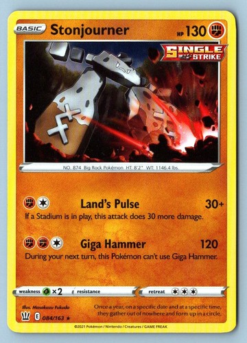 Stonjourner 84/163 Battle Styles Pokemon NM