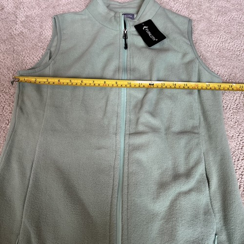 NWT Fuinloth Womens Sage Green Full Zip Fleece Vest Sz M - Zip Pockets - NEW - Picture 6 of 7
