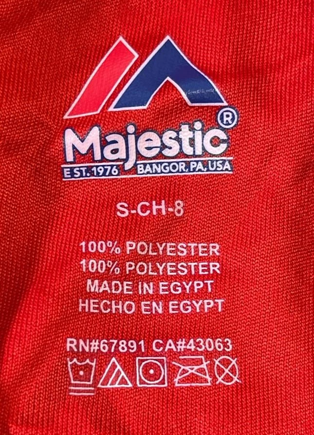 Majestic Men's Los Angels Of Anaheim Synthetic Official Logo T-shirt, Red-Small - Image 4 of 4