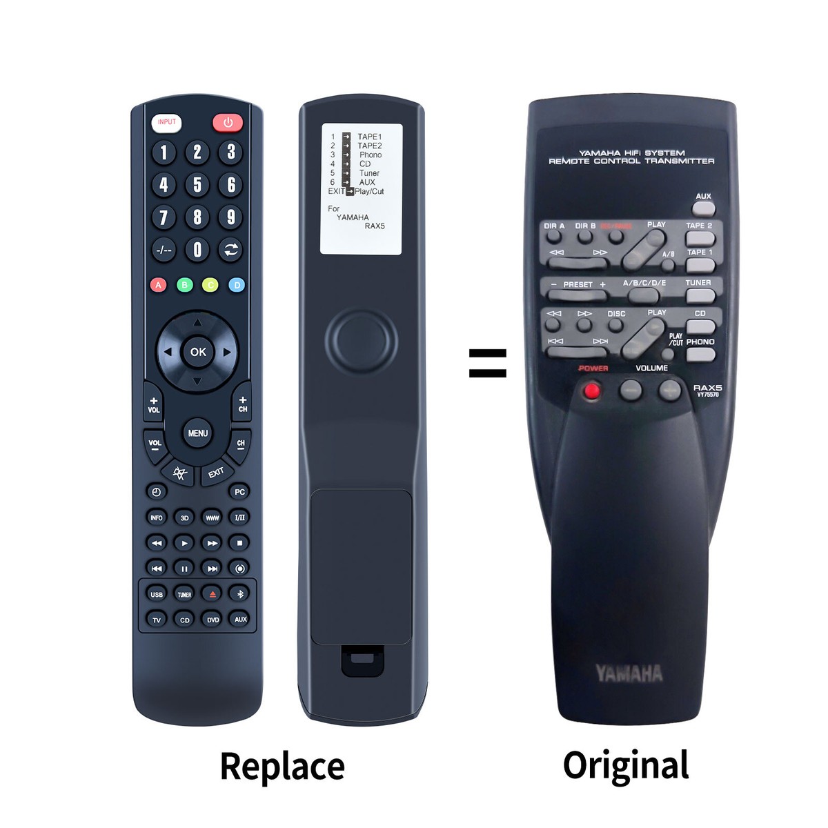 RAX5 VY75570 Replace Remote Control For Yamaha HiFi System AX892