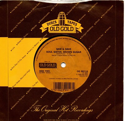 Sam & Dave:Soul man/Soul sister, brown sugar:UK Old Gold: Re-Issue