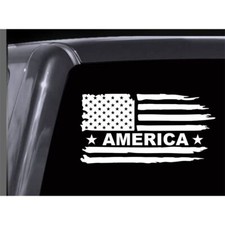 AMERICAN FLAG Distressed vinyl decal, Vinyl Window Decal Sticker Car Truck Van