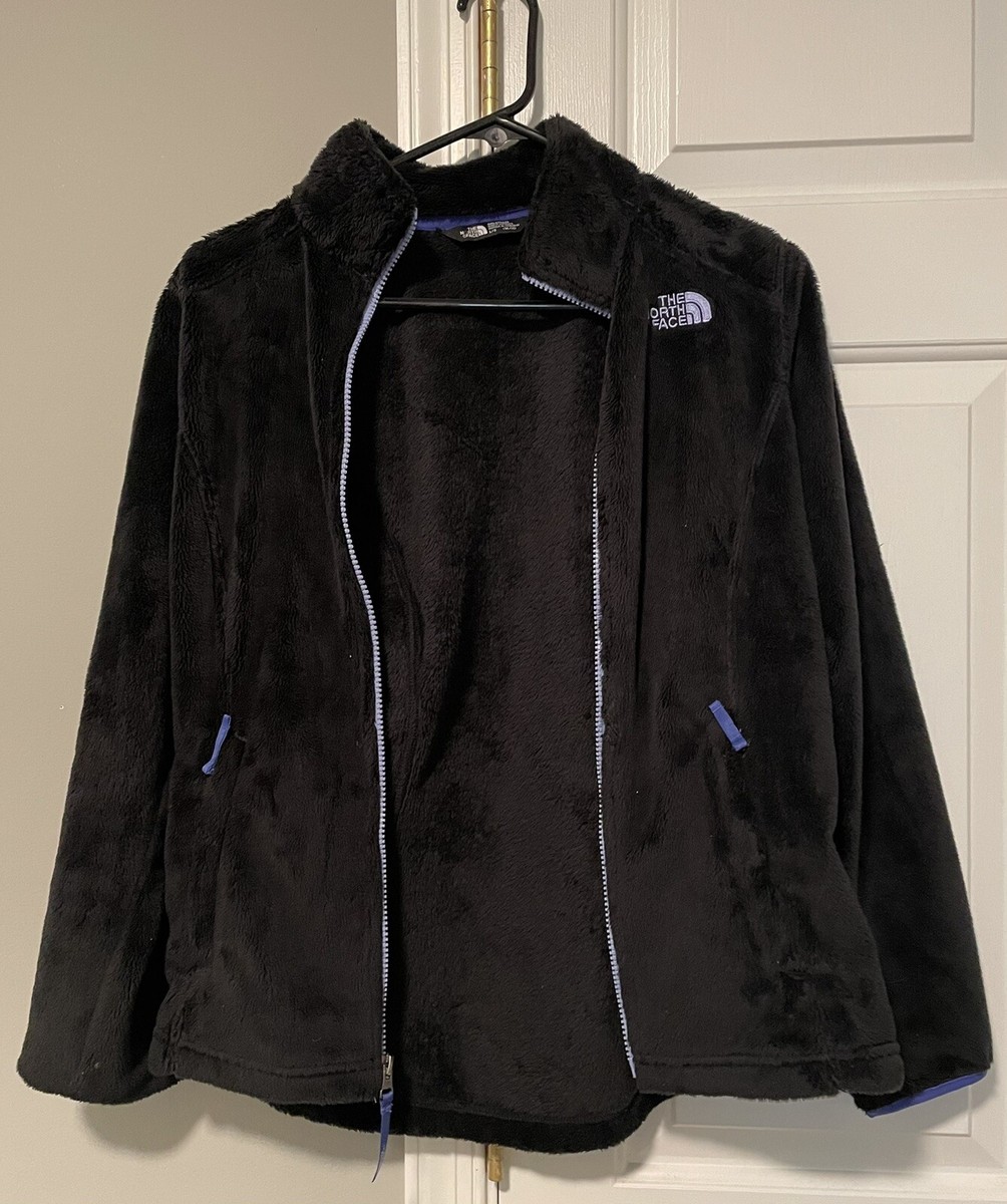 The North Face Black Furry Fleece Jacket - Size Girl's/LG (14/16