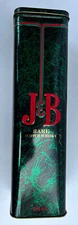 J & B Rare Scotch Whiskey Metal Tin-Empty, Made in England Clean Collectible