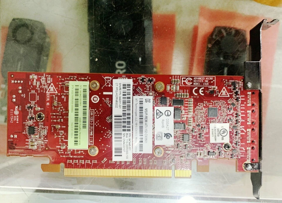 AMD FirePro W4300 4GB Low Profile Workstation Graphics Card Quad Monitor - Image 2 of 4