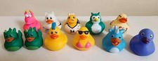 Rubber Ducks Bath Toys Animals Children Baby Soft Floating JEEP Lot Of 11