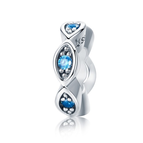 Lucky Eye Hamsa Hand Charm CZ S925 Sterling Silver Beads fit Bracelet & Necklace - Picture 4 of 54