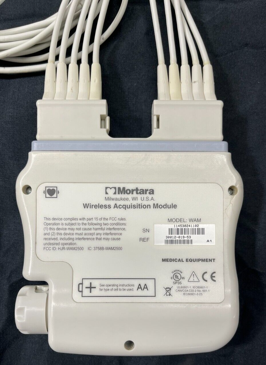 Mortara WAM 12Lead Wireless Acquisition Module 3001201953 w/ 10Lead