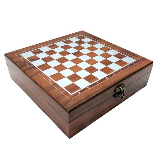 Set di scacchi 4 in 1 bambini adulti gioco da scacchi per giocare a carte dadi - Foto 3 di 7