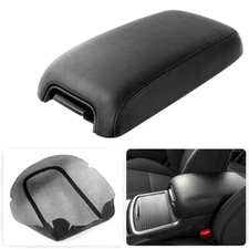 Fits 2011-2022 Dodge Charger Center Console Lid Leather Armrest Cover Black