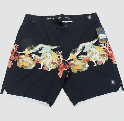 Roark Passage Primo 18  Boardshorts Yiling Dark Navy Mens Size 34 NWT RB446