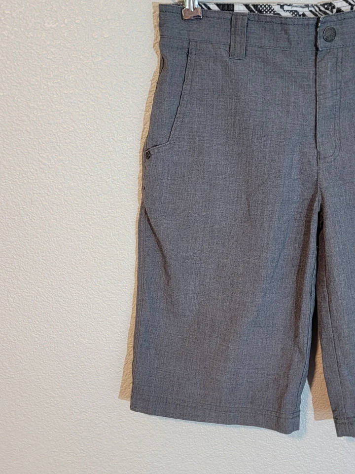 Shaun Blanco Caquis Pantalones Cortos Niños Talla 14 Frente Plano Ajustable Cintura Gris Foto 2 de 4