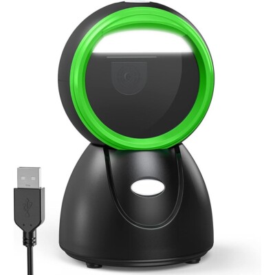 1D/2D/QR Desktop Barcode Scanner USB Hand-free 3Moudles Auto Code Reader POS PC