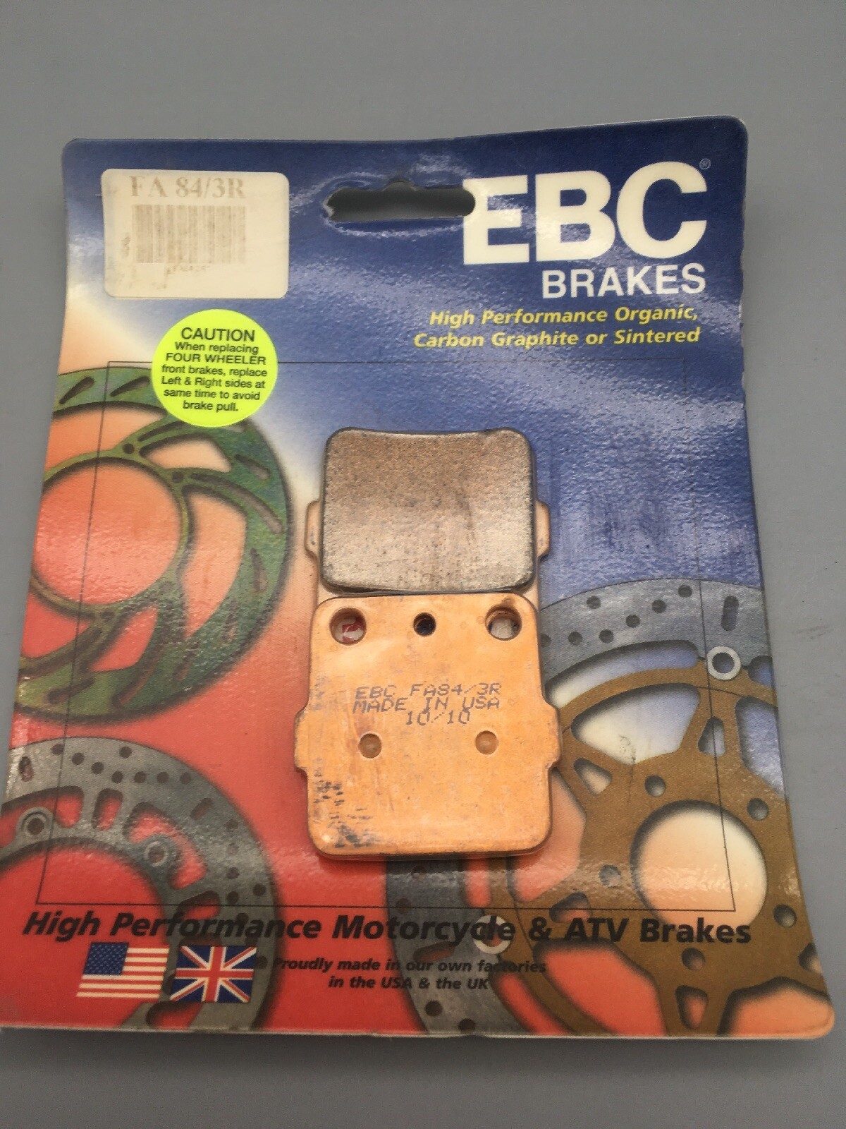 EBC Bremsbeläge FA84/3R – High-Density Serie, Für ATV & Moto-X, Gesintertes Kupfer, Langlebig