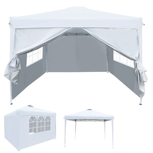 10x10ft Canopy Gazebo Easy Pop Up Market Tent Outdoor Wedding Heavy