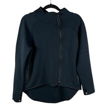 Nike Tech Fleece Asymmetric Cape Hoodie Women's Medium Black Full Zip Sweatshirt