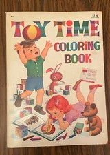VINTAGE 1987 WALDMAN "TOY TIME " COLORING BOOK