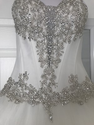 strapless open back dress Blue Princess Dress 4-5