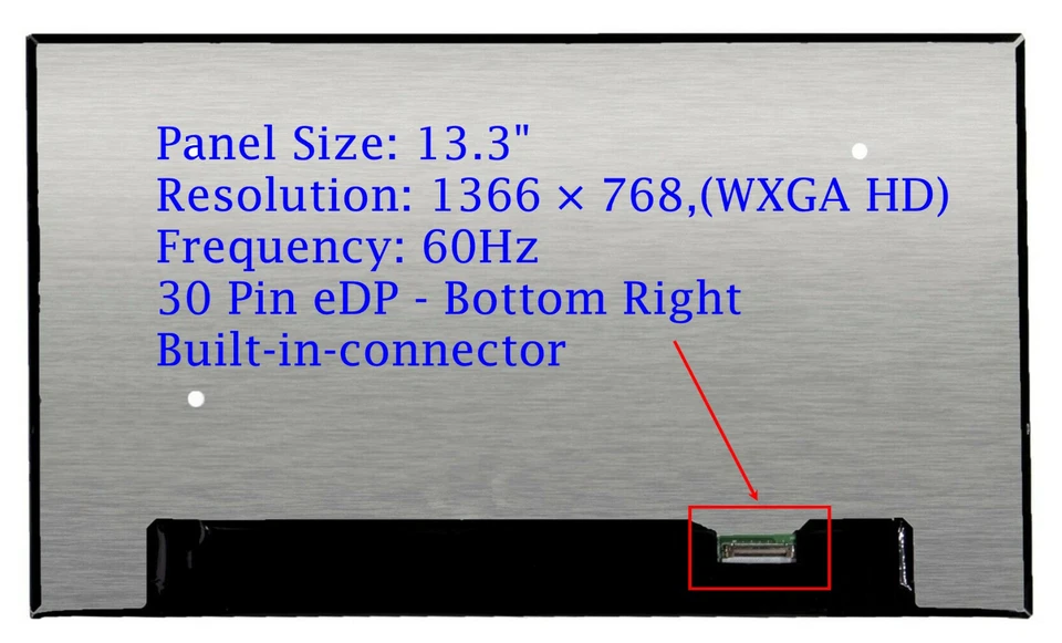 COMPATIBLE AUO B133XTN03.1 0A 13.3" LED LCD HD AG LAPTOP SCREEN 30 PINS PANEL - Image 2 of 4