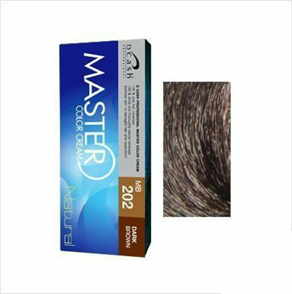 DCASH PERMANENT HAIR DYE COLOR CREAM NATURAL # MB202 Dark Brown - Image 2 of 2