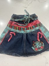 Adorable oilily Belted Corduroy Colorful Girls Skirt Animal Character Sz 6 / 116