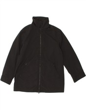 Armani Jeans Womens Windbreaker Jacket Uk 10 Small Black Polyester Bz26