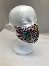 Beautiful purple black and white animal print without valve face cover bandana