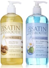 VALUE PACK! SATIN SMOOTH Satin Release Wax Residue Remover + Satin cleanser