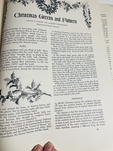 1953 Christmas Annual Magazine Illustrated Music Vintage Augsburg Danish Plates - Picture 17 of 20