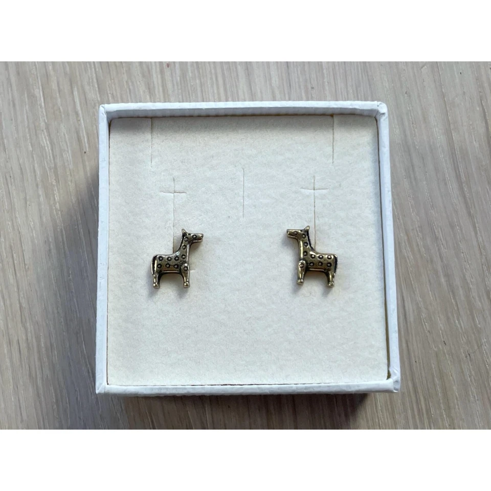 Aretes Kalevala Runoratsu Caballo, Pendientes Bronce Mitología Vintage Foto 3 de 4