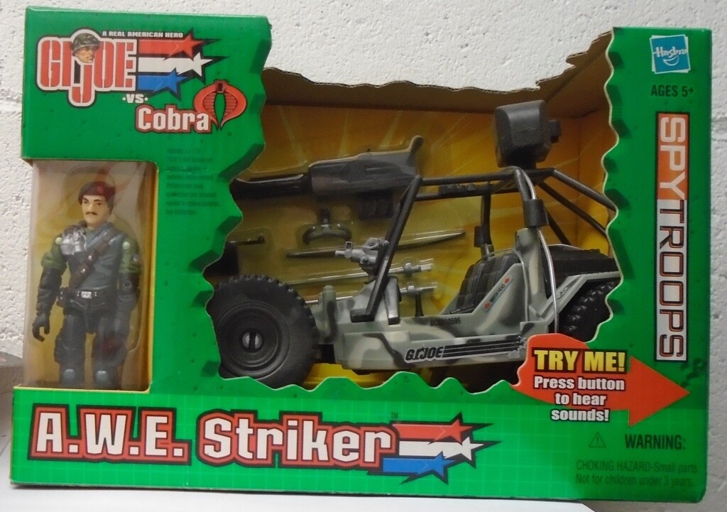 G.I. Joe Spy Troops A.W.E. AWE Striker Vehicle with Dial Tone Figure Sealed Box