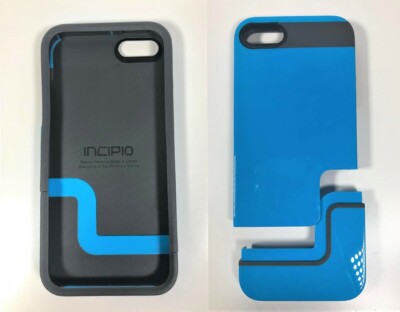 Incipio iPhone 5 Edge Pro Hartschalen Hülle Slider Trageetui Blau Grau