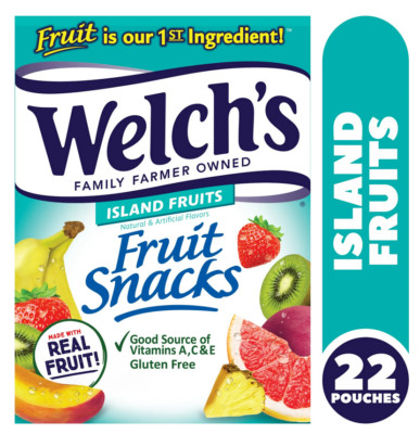 Welch's Fruit Snacks Island Fruits 0.8 oz 22 Count