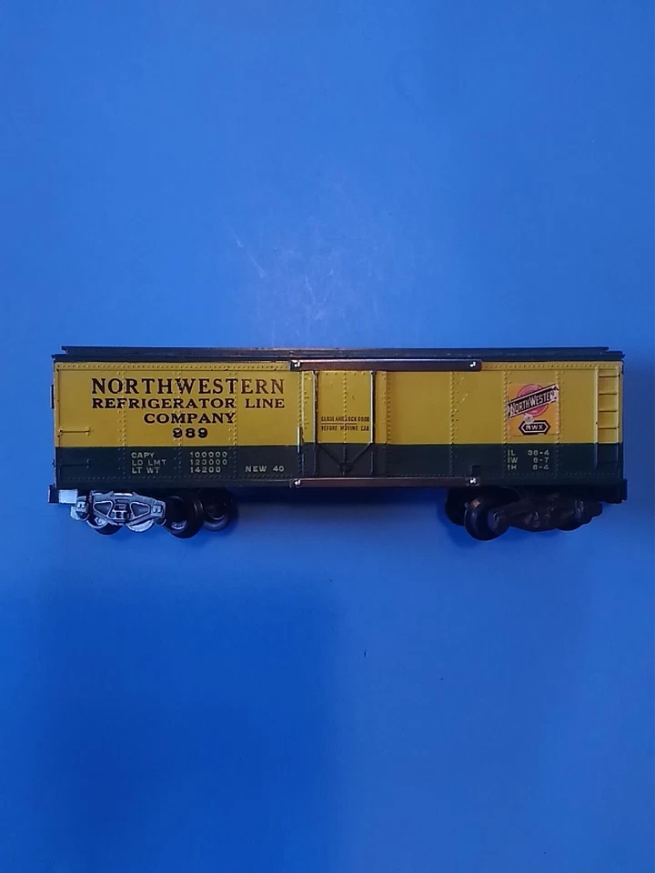 S scale American Flyer Northwestern reefer box car #989 - Image 4 of 4