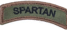 Spartan Rocker Tab Arc Embroidered Tactical Patch Brown Black Green Forest Cam