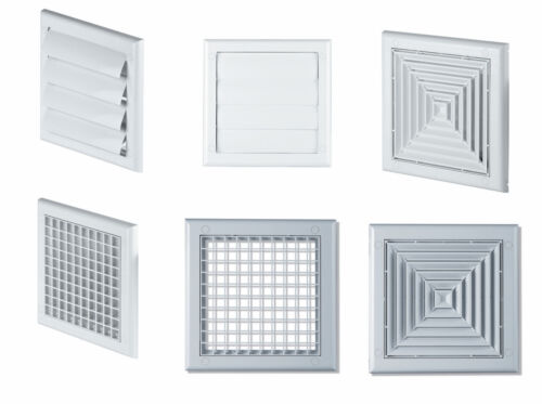 White Ventilation Cover Air Vent Grille Outside Gravity Flaps Wall Ceiling Grid - Exterior Wall Vent Covers Ireland