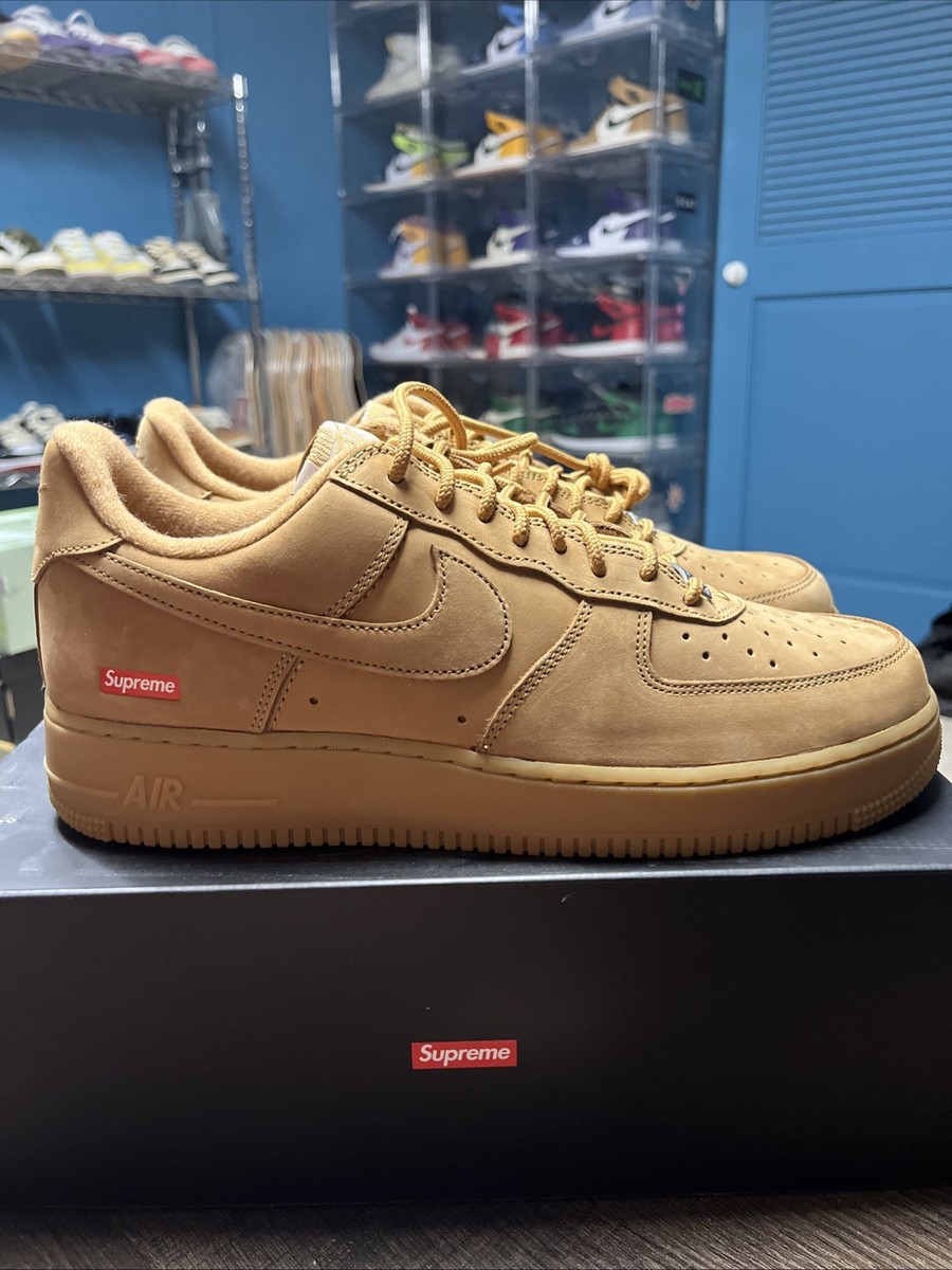 Nike Air Force 1 Low Supreme Flax Wheat 195244309047| eBay