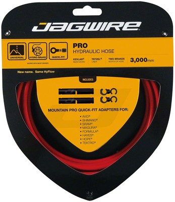 Jagwire Pro Hydraulic Brake Hose Kit 3000mm Red | Reinforced, Tefzel Liner,