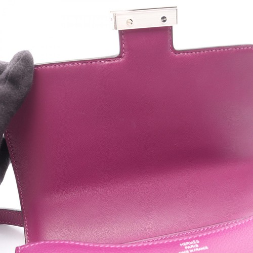 HERMES Constance 3 mini Shoulder Bag D Evercolor leather Anemone Used Women SHW - Afbeelding 9 van 11