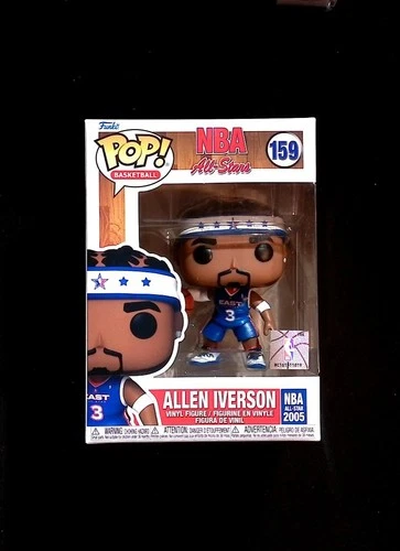 Allen Iverson Funko Pop! 159 NBA All Stars Hardwood Classics 76ers in Protector